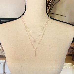 FREE WITH PURCHASE Trendy layer silver necklace
